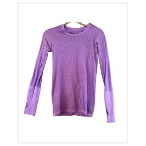 Gently Worn Purple LULULEMON Long Sleeve Athletic Tee Size XS (BB0405)